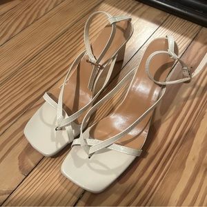 Amazon strappy nude heels